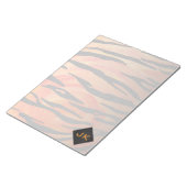 Monogram Tiger Hot Oranje en Black Print Pattern Notitieblok (Schuin)
