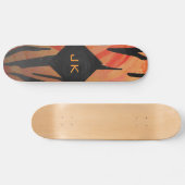 Monogram Tiger Hot Oranje en Black Print Pattern Skateboard (Horizontaal)