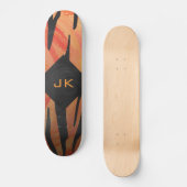 Monogram Tiger Hot Oranje en Black Print Pattern Skateboard (Voorkant)
