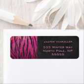 Monogram Tiger Hot Pink en Black Print Pattern Etiket (Insitu)