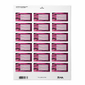 Monogram Tiger Hot Pink en Black Print Pattern Etiket (Full Sheet)