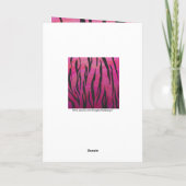 Monogram Tiger Hot Pink en Black Print Pattern Kaart (Achterkant)