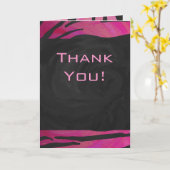 Monogram Tiger Hot Pink en Black Print Pattern Kaart (Gele Bloem)
