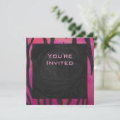 Monogram Tiger Hot Pink en Black Print Pattern Kaart (Staand voorkant)