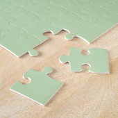 Monogram tijger oranje Licht groen Legpuzzel (Zijkant)