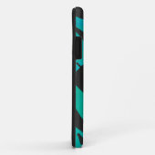 Monogram tijger - zwart en Blauwgroen afdrukpatroo Case-Mate iPhone Case (Achterkant/rechts)