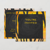 Monogram tijger zwart en Oranje printpatroon Kaart (Voorkant / Achterkant)