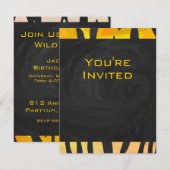 Monogram tijger zwart en Oranje printpatroon Kaart (Voorkant / Achterkant)