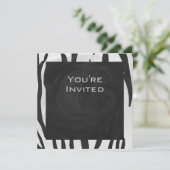 Monogram Tijger Zwart en Wit Print Kaart (Staand voorkant)