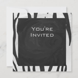 Monogram Tijger Zwart en Wit Print Kaart