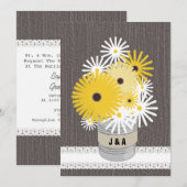 Monogram tin Can Daisies & Black Eyed Susans Kaart (Voorkant / Achterkant)
