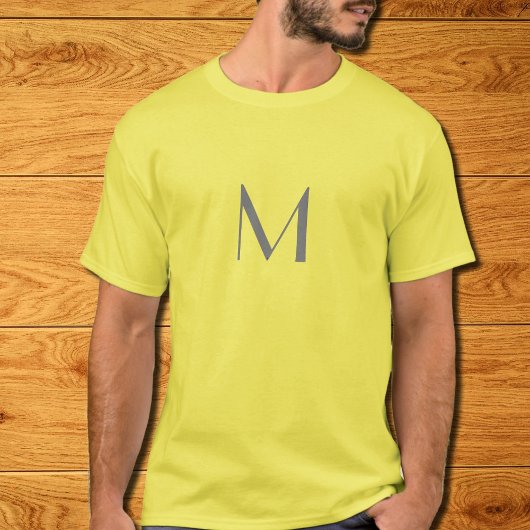 Monogram toevoegen - geel t-shirt
