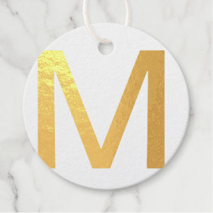 Monogram toevoegen naam letter alfabet eenvoudig m bedankjes labels