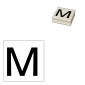 Monogram toevoegen naam letter alfabet eenvoudig m rubberstempel (Gestempeld)