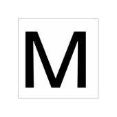 Monogram toevoegen naam letter alfabet eenvoudig m rubberstempel (Afrduk)