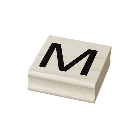 Monogram toevoegen naam letter alfabet eenvoudig m rubberstempel (Stempel)