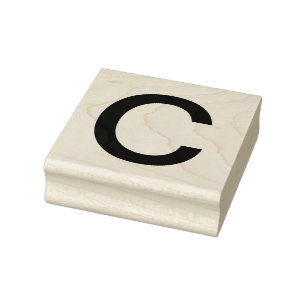 Monogram toevoegen naam letter alfabet eenvoudig m rubberstempel