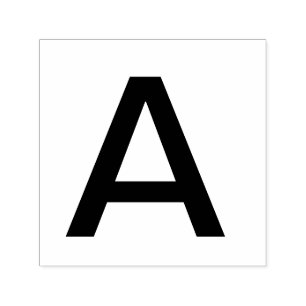 Monogram toevoegen naam letter alfabet eenvoudig m  zelfinktende stempel