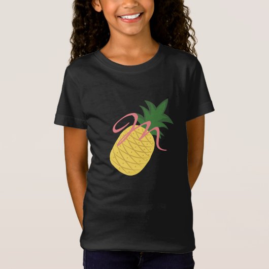 Monogram toevoegen op ananas t-shirt (Voorkant)