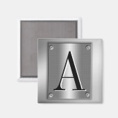 Monogram toevoegen op metalen look met schroeven m magneet (Voorkant / Achterkant)