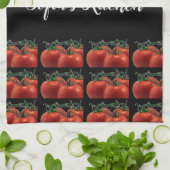 Monogram Tomaat Patroon Keuken Handdoek (Gevouwen)