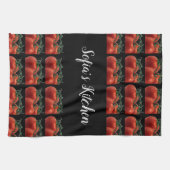 Monogram Tomaat Patroon Keuken Handdoek (Horizontaal)