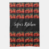 Monogram Tomato Pattern Kitchen Hand Towel Theedoek (Verticaal)