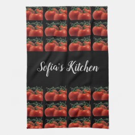 Monogram Tomato Pattern Kitchen Hand Towel Theedoek
