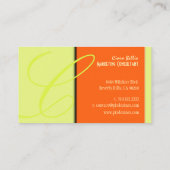 Monogram, toon op toon {klantgerichte achtergrond} visitekaartje (Achterkant)