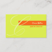 Monogram, toon op toon {klantgerichte achtergrond} visitekaartje (Voorkant)