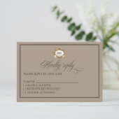 Monogram-top RSVP-kaart RSVP Kaartje (Staand voorkant)