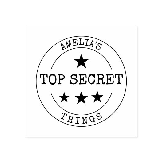 Monogram TOP SECRET Rubberstempel (Afrduk)