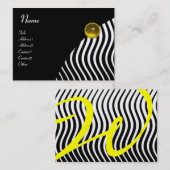 MONOGRAM TOPAZ, zwart-wit Visitekaartje (Voorkant / Achterkant)