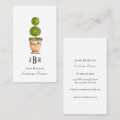 Monogram Topiary Landscaping Visitekaartje (Voorkant / Achterkant)