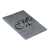 Monogram Toscaans Leiste Faux Afwerking Notitieboek (Rechterzijde)