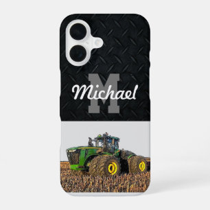 Monogram Tractor Farming Tillage Mannen Apparatuur iPhone 16 Hoesje