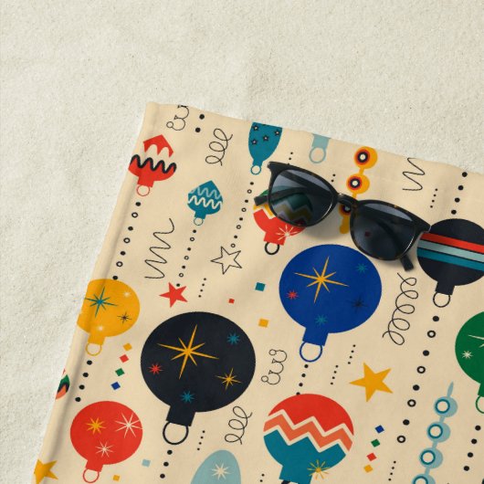 Monogram  traditioneel ornament Retro Strandlaken (In situ)