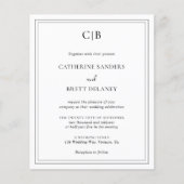 Monogram Traditionele uitnodiging tot weddenschapp Flyer (Voorkant)