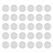 Monogram Transparant Clear Return Adres Labels (Voorkant)