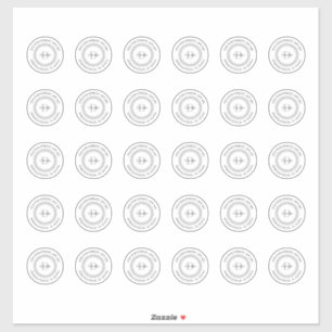 Monogram Transparant Clear Return Adres Labels