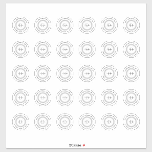 Monogram Transparant Clear Return Adres Labels (Vel)