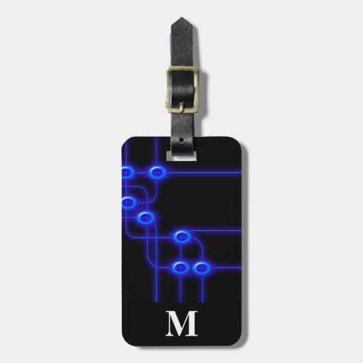 Monogram Travel Elektronische computerprintplaat Bagagelabel (Voorkant verticaal)