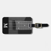 Monogram Travel Music Electric Bass Guitar Bagagelabel (Voorkant horizontaal)