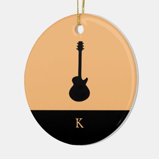 Monogram Travel Music Electric Bass Guitar Keramisch Ornament (Links)