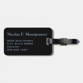 Monogram Travel Wood Pier, Blue Lake en Forest Bagagelabel (Achterkant horizontaal)