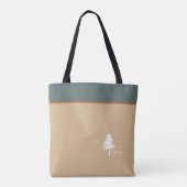 Monogram Tree Green Tan Natuur Geïnspireerd Tote Bag (Achterkant)