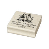 Monogram  Trein Kerstboom Levering Rubberstempel (Stempel)