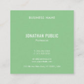 Monogram Trend Colors Professional Modern Elegant Vierkante Visitekaartje (Achterkant)