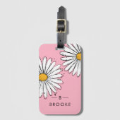 Monogram trendroze bagagelabel (Voorkant (verticaal))