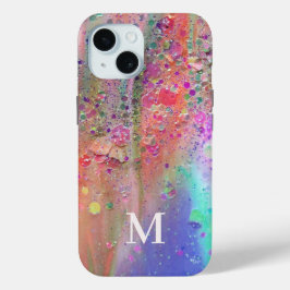 Monogram Trendy Acryl Abstract iPhone 15 Case